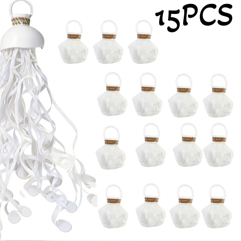 5-20pc Colorful Hand Throw Streamer Poppers  Wedding Birthday  Festival Decor Throw Streamers Poppers No Mess Paper Party Gift
