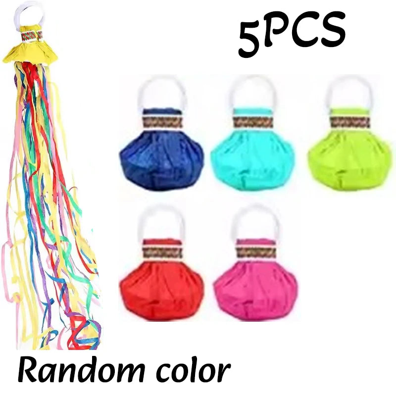 5-20pc Colorful Hand Throw Streamer Poppers  Wedding Birthday  Festival Decor Throw Streamers Poppers No Mess Paper Party Gift
