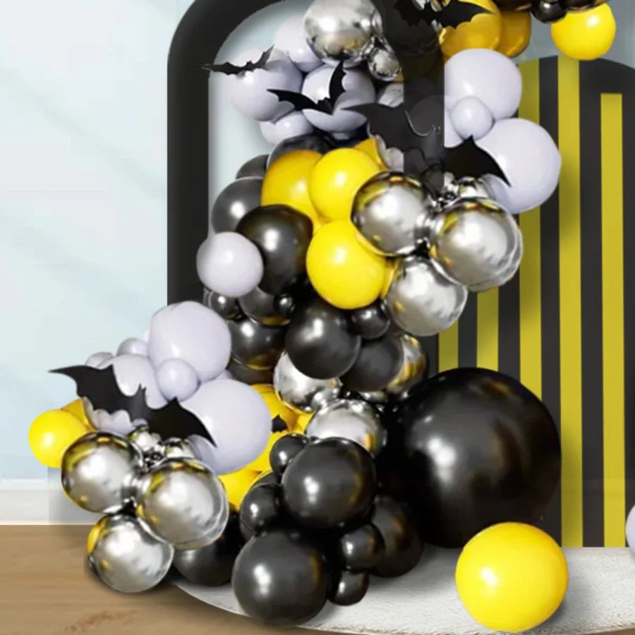 Bat Balloon Set - Yellow / Black