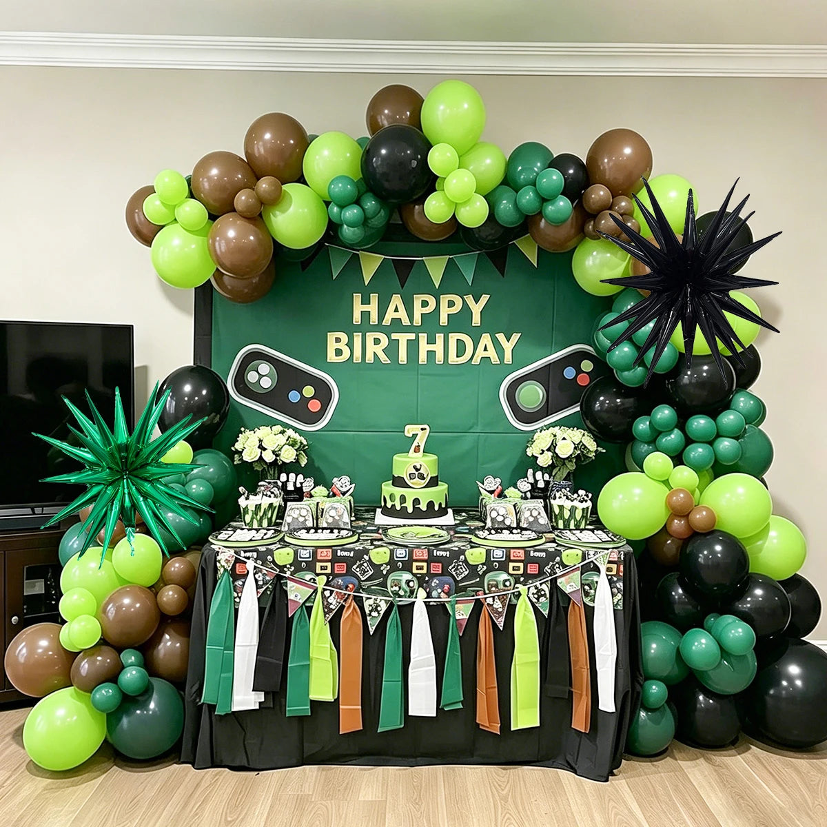 Minecraft-Inspired Balloon Set