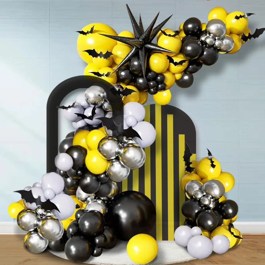 Bat Balloon Set - Yellow / Black