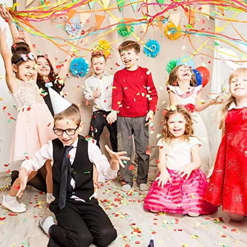 5-20pc Colorful Hand Throw Streamer Poppers  Wedding Birthday  Festival Decor Throw Streamers Poppers No Mess Paper Party Gift