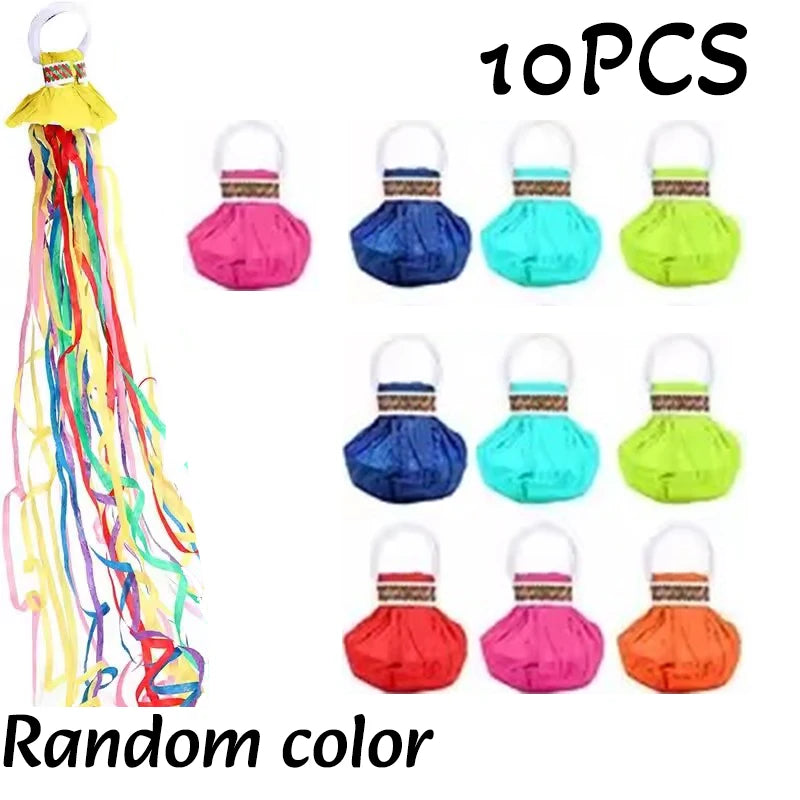 5-20pc Colorful Hand Throw Streamer Poppers  Wedding Birthday  Festival Decor Throw Streamers Poppers No Mess Paper Party Gift