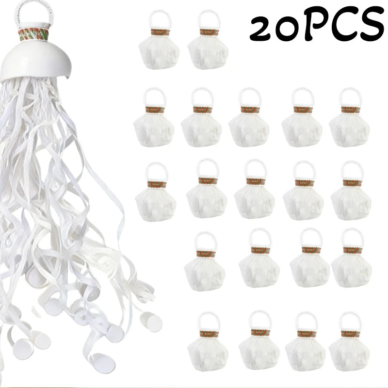 5-20pc Colorful Hand Throw Streamer Poppers  Wedding Birthday  Festival Decor Throw Streamers Poppers No Mess Paper Party Gift