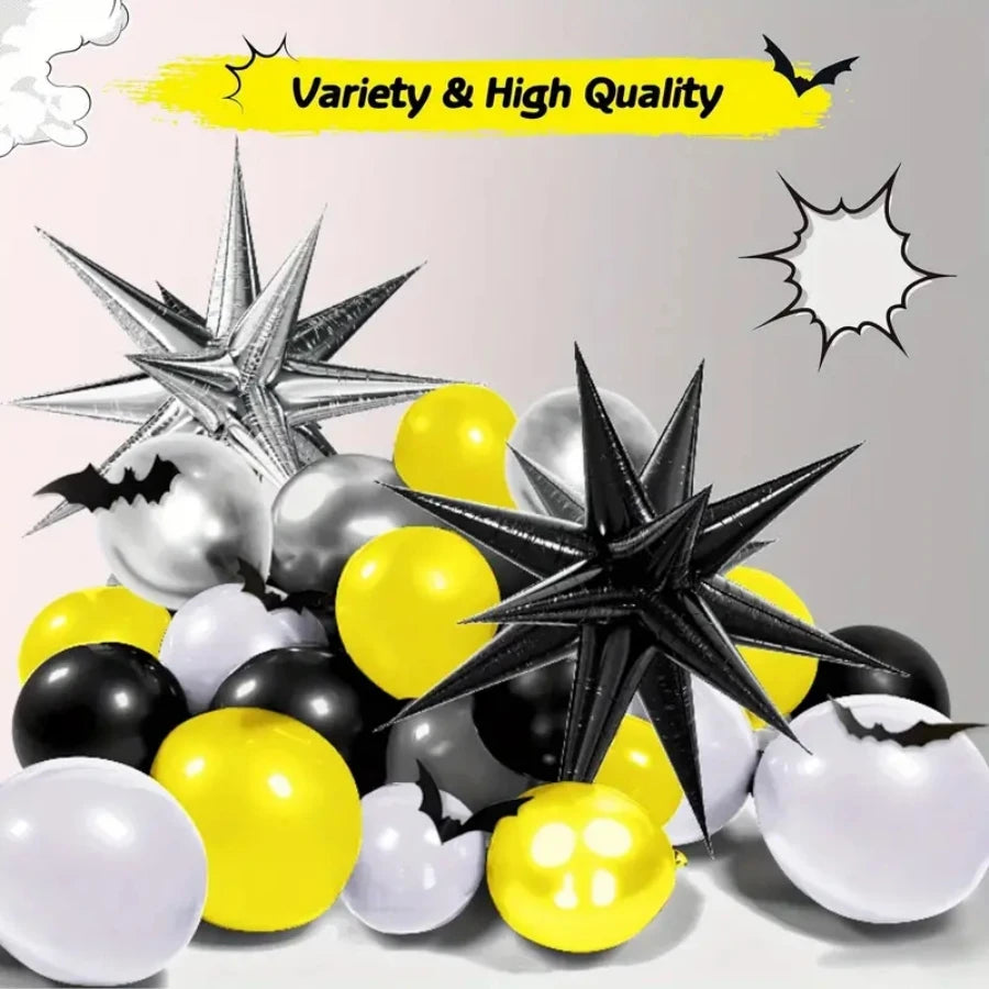 Bat Balloon Set - Yellow / Black